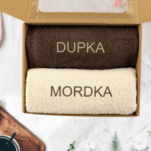 Komplet ręczników z haftem (50 x 100) dla faceta - Podział obowiązków