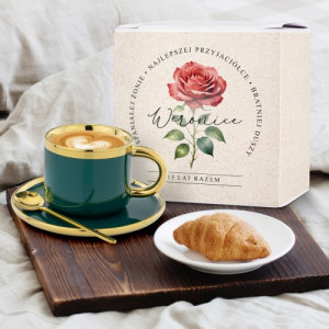 Filiżanka ze spodkiem i łyżeczką na 15 rocznicę ślubu - Bratnia dusza