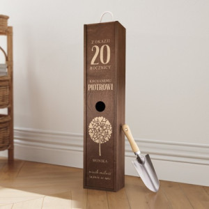 Skrzynka na drzewko na 20 rocznicę ślubu - Miłość rośnie