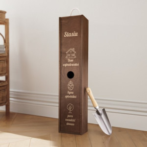 Skrzynka na drzewko z grawerem - Prawdziwy mężczyzna