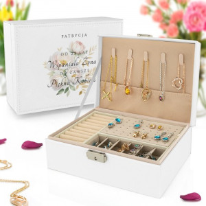 Szkatułka na biżuterię z nadrukiem na 25 rocznicę ślubu - Wspaniała żona