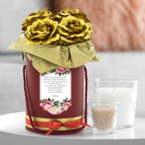 Flower box z wiecznymi różami na 30 rocznicę ślubu - Wybrałaś mnie