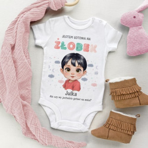 Body niemowlęce r. 68 z nadrukiem dla dziewczynki - Gotowa na żłobek