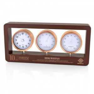 Stacja pogodowa z grawerem na 10-lecie pracy zawodowej - Rozwój firmy