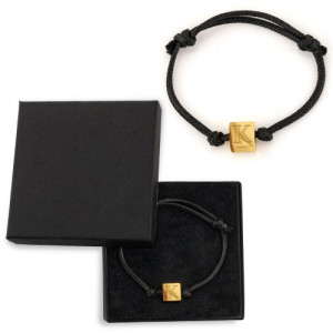 Bransoletka sznurkowa z zawieszką z grawerem - Amulet