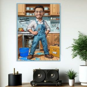 Plakat ze zdjęcia (50x70 cm) dla hydraulika - Będzie Pan zadowolony