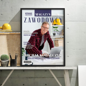 Okładka gazety ze zdjęciem na jubileusz pracy - Zawodowiec