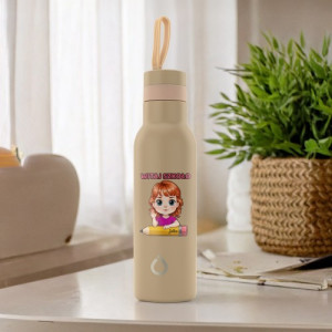 Bidon na wodę Dafi z nadrukiem dla dziewczynki - Witaj szkoło