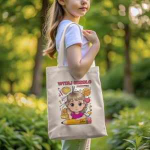 Torba z nadrukiem dla dziewczynki do szkoły - Droga do szkoły