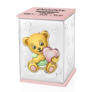 Skarbonka z grawerem posrebrzana dla dziewczynki na urodziny - Małe skarby