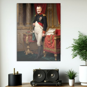 Królewski portret na płótnie ze zdjęcia (50 x 70 cm) dla niego - Władca