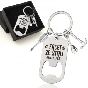 Brelok otwieracz do piwa z grawerem dla faceta - Narzędzia