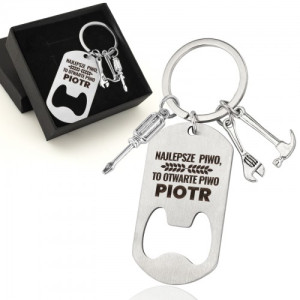Brelok otwieracz do piwa z grawerem dla chłopaka - Najlepsze piwo