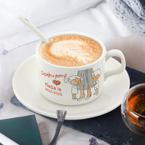 Filiżanka do kawy z nadrukiem dla wychowawczyni - Dziękujemy