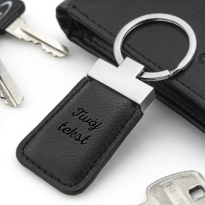 Brelok do kluczy skórzany z grawerem - Twój tekst