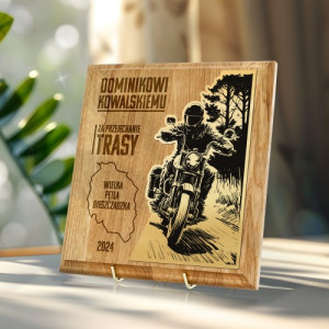 Statuetka z grawerem dla motocyklisty - Wielka Pętla Bieszczadzka