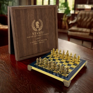 Szachy metalowe z grawerem na 50 urodziny dla niego - Zwycięzca