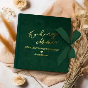 Album na zdjęcia welurowy z nadrukiem dla mamy - Wspólne chwile