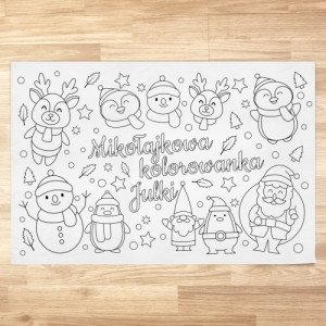 Kolorowanka dla dzieci XXL (60x90 cm) na mikołajki - Magia świąt