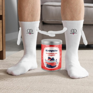 Skarpetki magnetyczne męskie w puszce na mikołajki - Na mroźne dni