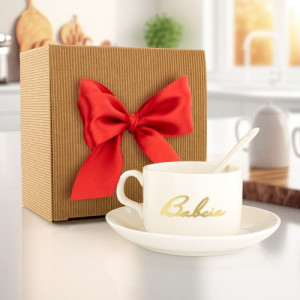 Filiżanka do kawy z nadrukiem dla babci - Najlepsza na świecie