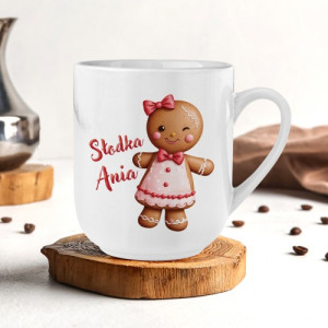 Kubek świąteczny z imieniem dla niej - Słodkie ciacho