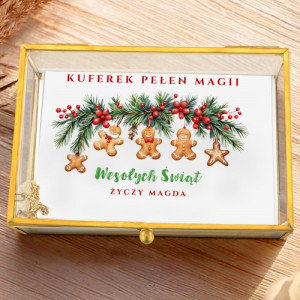 Pudełko na zdjęcia 12x20 z nadrukiem na święta - Magia Świąt