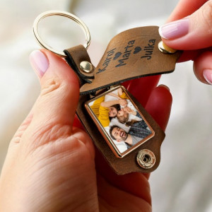 Brelok do kluczy ze zdjęciem i grawerem dla taty - Ekipa