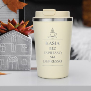 Kubek termiczny na kawę z grawerem dla niej - Depresso
