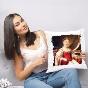 Poduszka dekoracyjna z nadrukiem zdjęcia dla niej - Monarchia