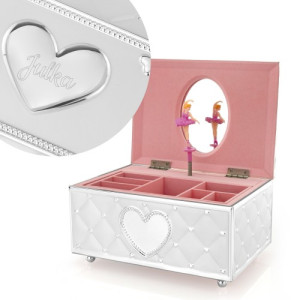 Szkatułka z pozytywką i grawerem dla dziewczynki - Roztańczona