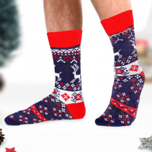Skarpetki świąteczne męskie (2 pary) dla faceta - Świąteczny styl