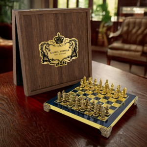 Szachy metalowe z grawerem dla szachisty - Mistrzowska taktyka