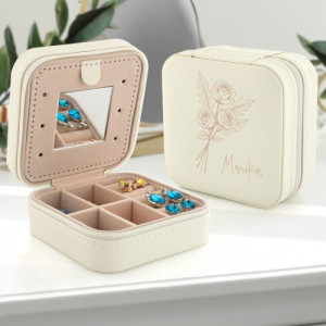 Etui na biżuterię z nadrukiem dla kobiety - Delikatna jak kwiat