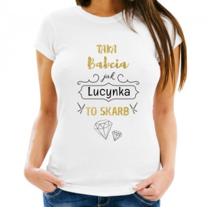 Koszulka z nadrukiem dla babci Rozmiar M - Skarb