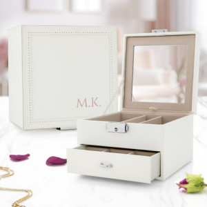 Kuferek na biżuterię z nadrukiem dla niej - Blask skarbów