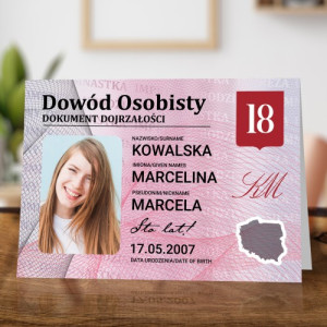 Kartka z życzeniami na 18 urodziny - Start w dorosłość