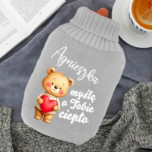 Termofor w sweterku z nadrukiem dla niej - Gorące myśli