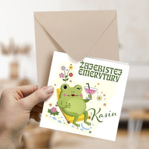 Kartka na emeryturę z personalizacją - Żajebista emerytura