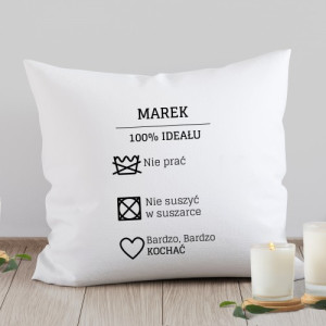 Poduszka dekoracyjna z nadrukiem dla ukochanego - Mój ideał