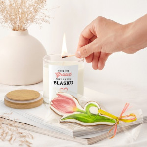 Świeca sojowa zapachowa i pierniczek tulipan dla niej - Twój blask