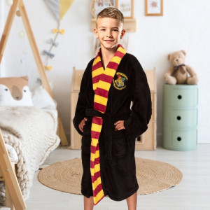 Szlafrok dziecięcy Harry Potter z herbem Hogwartu - Mistrz zaklęć