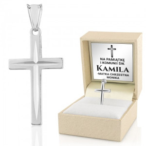 Krzyżyk srebrny 925 na komunię dla chłopca - Duchowy pakt