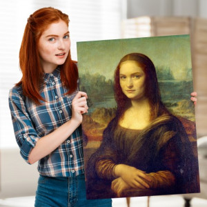 Portret ze zdjęcia na płótnie (50 x 70 cm) dla niej - Mona Lisa