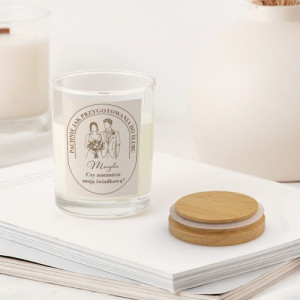 Świeca sojowa zapachowa z nadrukiem dla świadkowej - Magia ślubu
