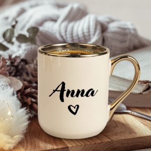 Kubek do kawy ze złotym uchem z nadrukiem dla niej - Serenada smaków