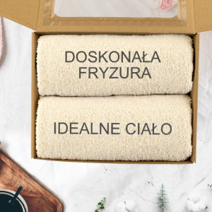 Komplet ręczników z haftem dla niej - Doskonała kobieta
