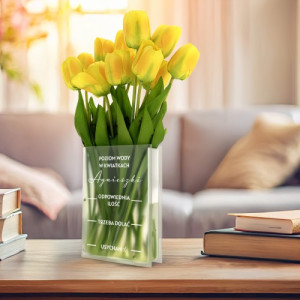 Wazon na kwiaty z nadrukiem dla niej - Kwiatowa opowieść