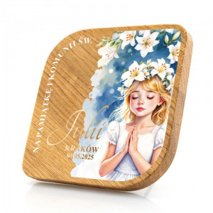 Obrazek komunijny z nadrukiem dla dziewczynki - Promyk nadziei