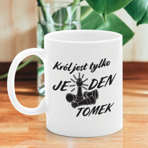 Kubek z nadrukiem dla szachisty - Król jest jeden